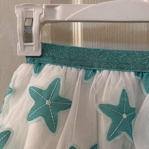 Cat & Jack Aqua Starfish Tulle Skirt and Bloomers Girls Size 18 Months NWT - Picture 2 of 9